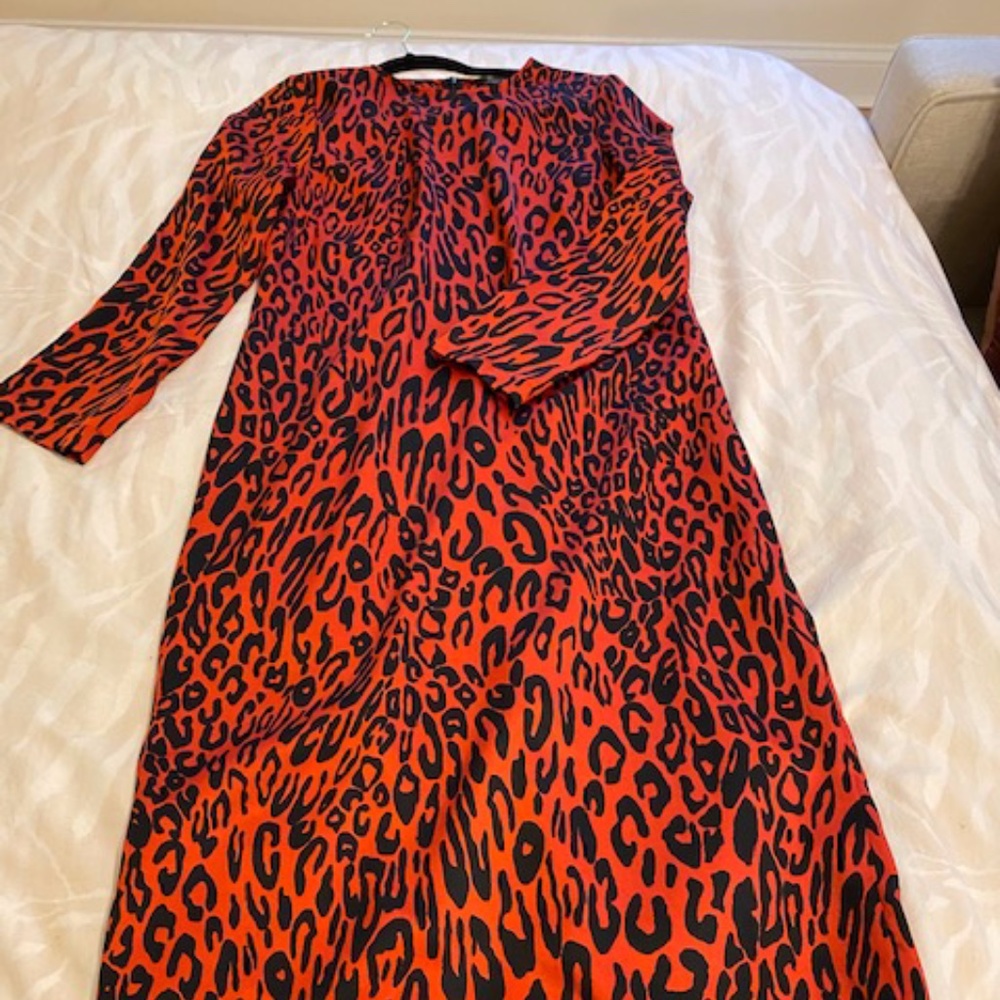 Red Leopard Print Dress